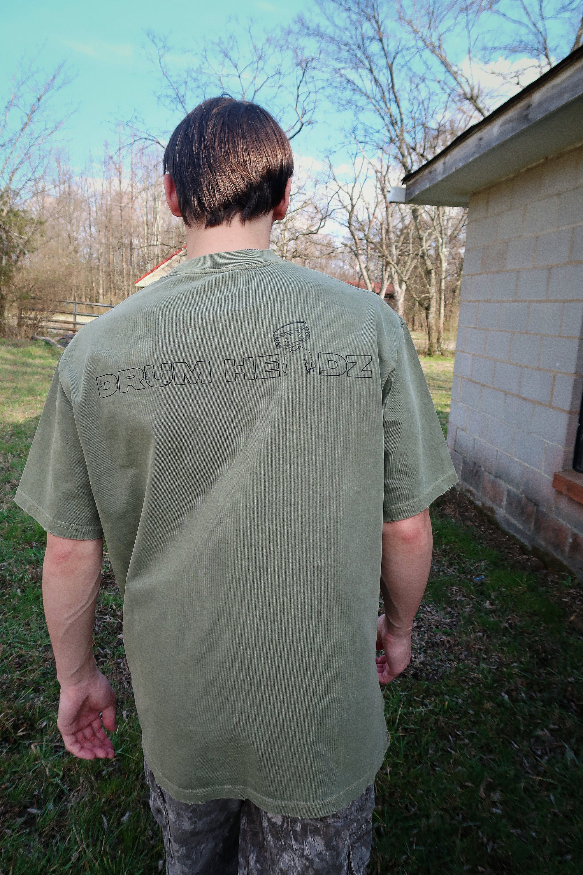 Groovers Heavyweight Frayed T-Shirt (Khaki)