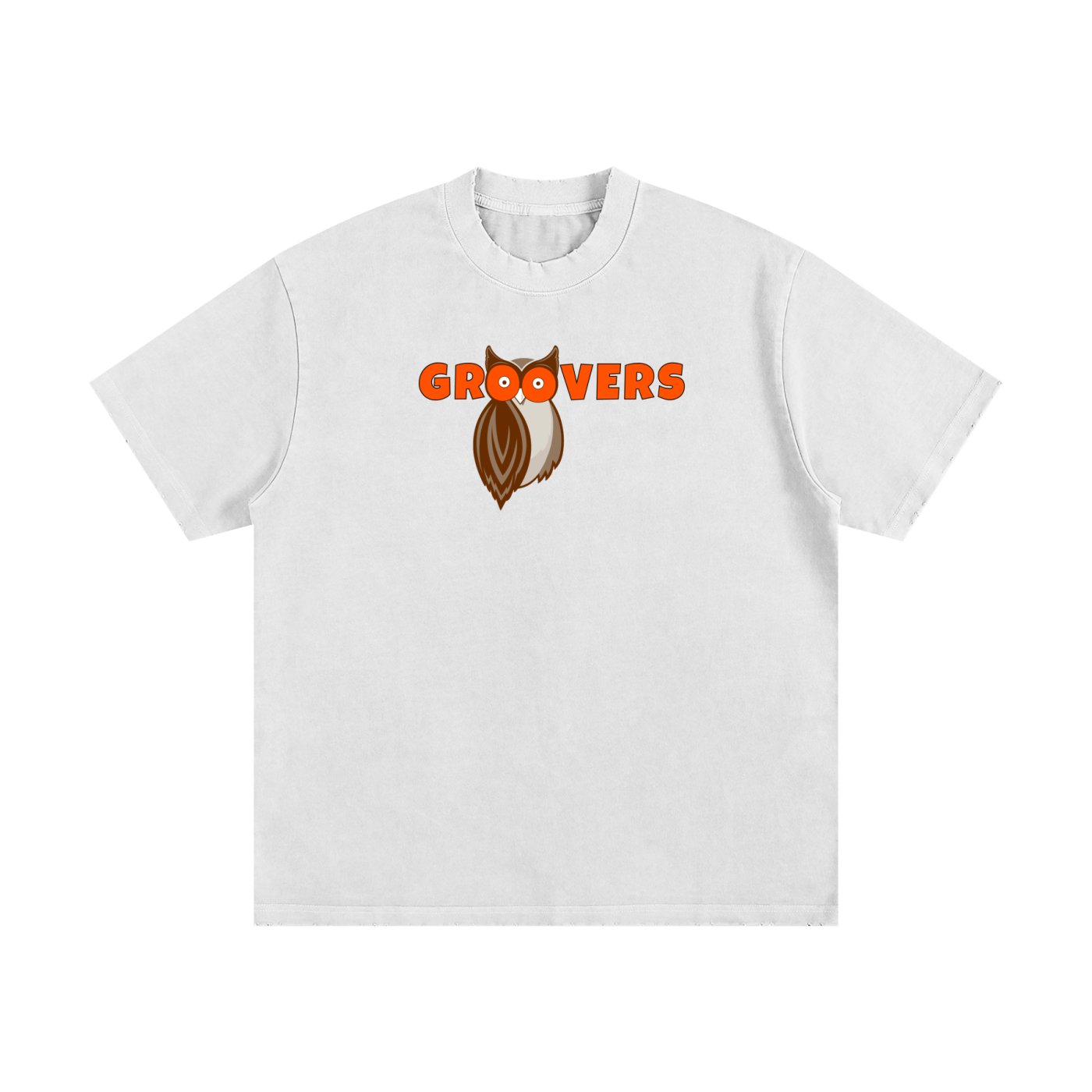 Groovers Heavyweight Frayed T-Shirt (White)