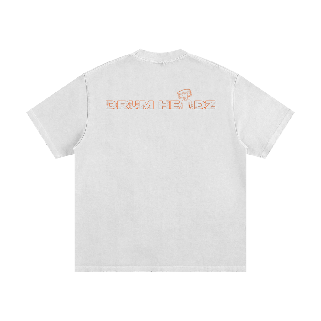 Groovers Heavyweight Frayed T-Shirt (White)