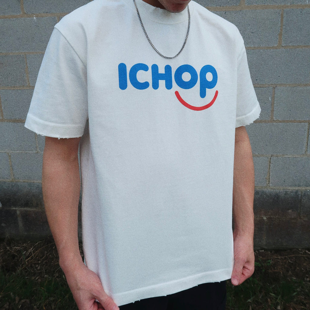 ICHOP Heavyweight Frayed T-Shirt (White)